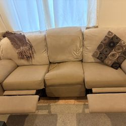 Free Tan Reclining Couch 