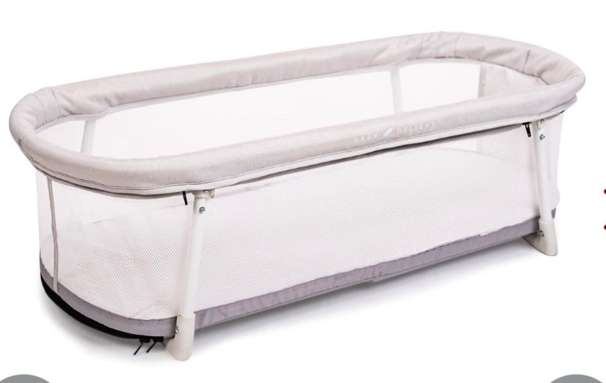 Baby Delight Snuggle Nest Bassinet, Portable Baby Bed, For Infants 0 – 5 Months, Driftwood Grey Open box item INVENTORY NUMBER: 101