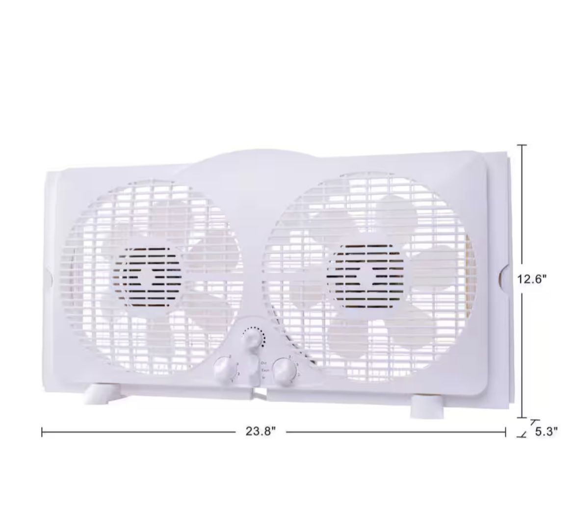 Hampton Bay 9 in. Twin Window Fan