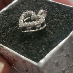 10 Kt White Gold Diamond 💎 Heart ❤️ Pendant. $200.00. Firm Price! Pick Up Only! Contact Me If Your Serious and  Interested 😊😉