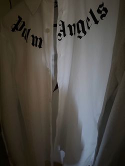 Palm Angels White Button-Up Shirt