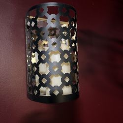 Pair 2 Metal Flameless Candle  Wall Sconces