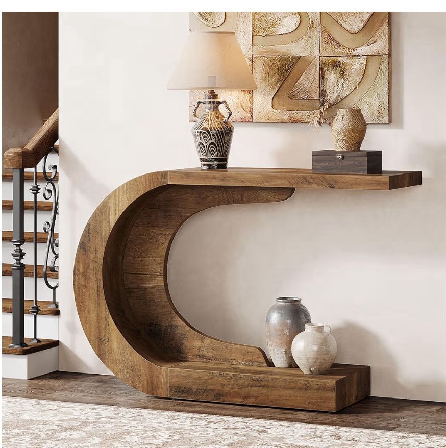 Tribesigns 43.3" Mid-Century Modern Console Table for Entryway,