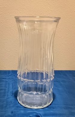 Vase Pressed Clear Glass - EO Brody Co Cleveland O USA