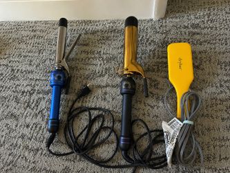Dry bar brush and hair curlers