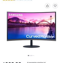 27Inch Samsung Curved Monitor with Arm Clamp Desk Mount Stand!!! 