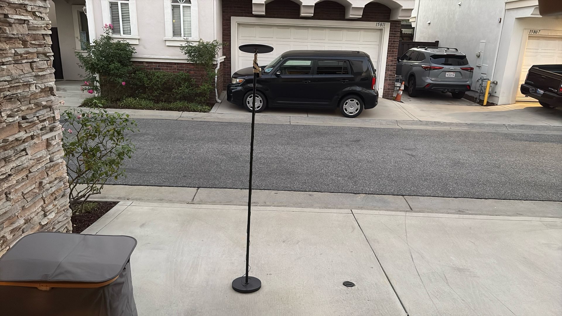 Tall Thin Black Lamp