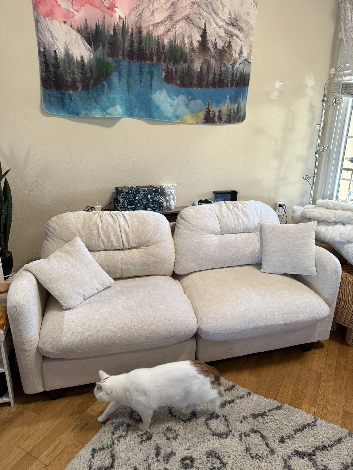 Small Beige Couch, Great Condition