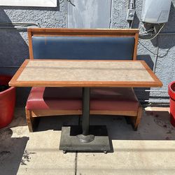 Cute booth with table