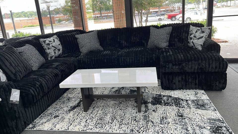 Customizable Luxuriously Soft Jumbo Corduroy 2-Pc Sectional Sofa w/Large Chaise