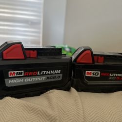 M18 battery XC 8.0 & XC 5.0
