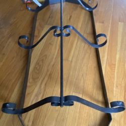 Kitchen Hanging Pot Rack - black wrought iron octagonal