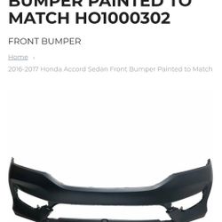 Honda Accord 2016-2017 Boomper Cover Like New 