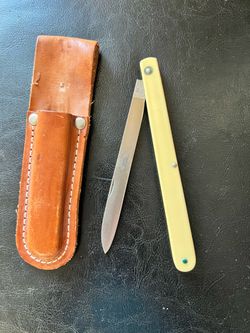 Shrade vintage melon tester knife with sheath