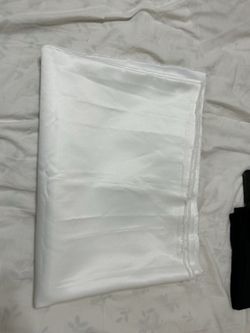 50”x66”White Satin Fabric Material