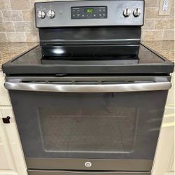 Dark Stainless Steel Stove 