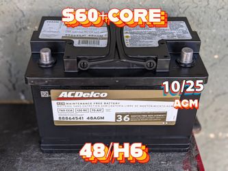 AGM Car Battery Group Size 48/H6