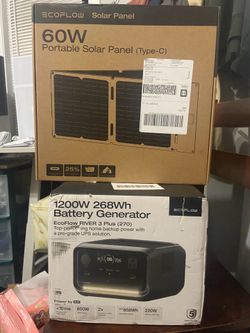 ECOFLOW River 3 Plus 270 Portable Power Station With 60W Solar Panel