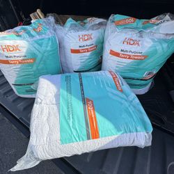 HDX 14 in. x 14 in. Terry Towels (100- Count)