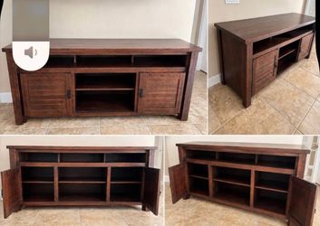 Solid Wood TV Stand / Entertainment Center   75”W × 31”H × D20
