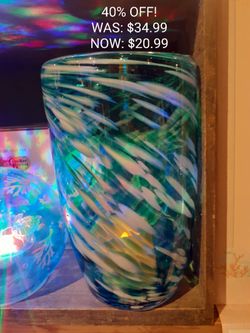 Glass Vase with LED Candle