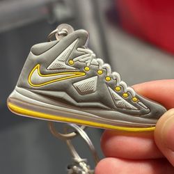 LeBron X 10 Canary Nike Keychain Small Car Pocket Chain
