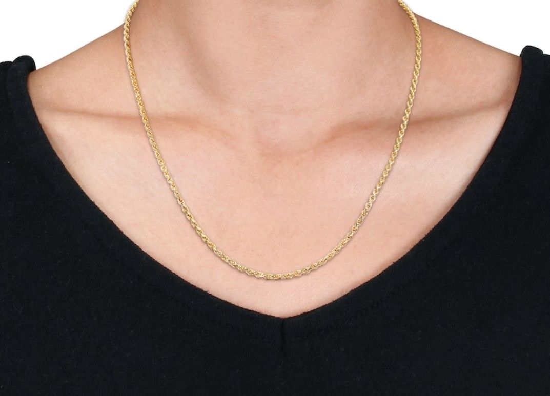 The Skyline Collection Gold Twisted Rope Necklace 