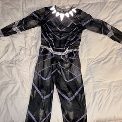 Boys Black Panther Costume Size Large 10/12 