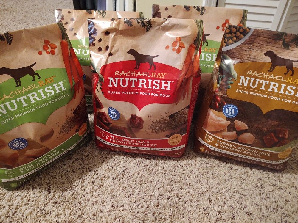 (5) Rachael Ray Nutrish Dog Food 6 lb bags