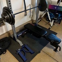 Home Gym Half Rack W/ Weights 