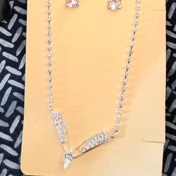 Drop Necklace And Earrings