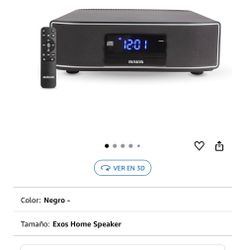 AIWA Exos Home Speaker, Premium 30W RMS Sound System with CD Player, Bluetooth Connectivity, FM Radio, Optical Digital Input, Dual 1-inch Tweeters + D