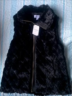 Carmen Marc valvo faux fur zipper womens