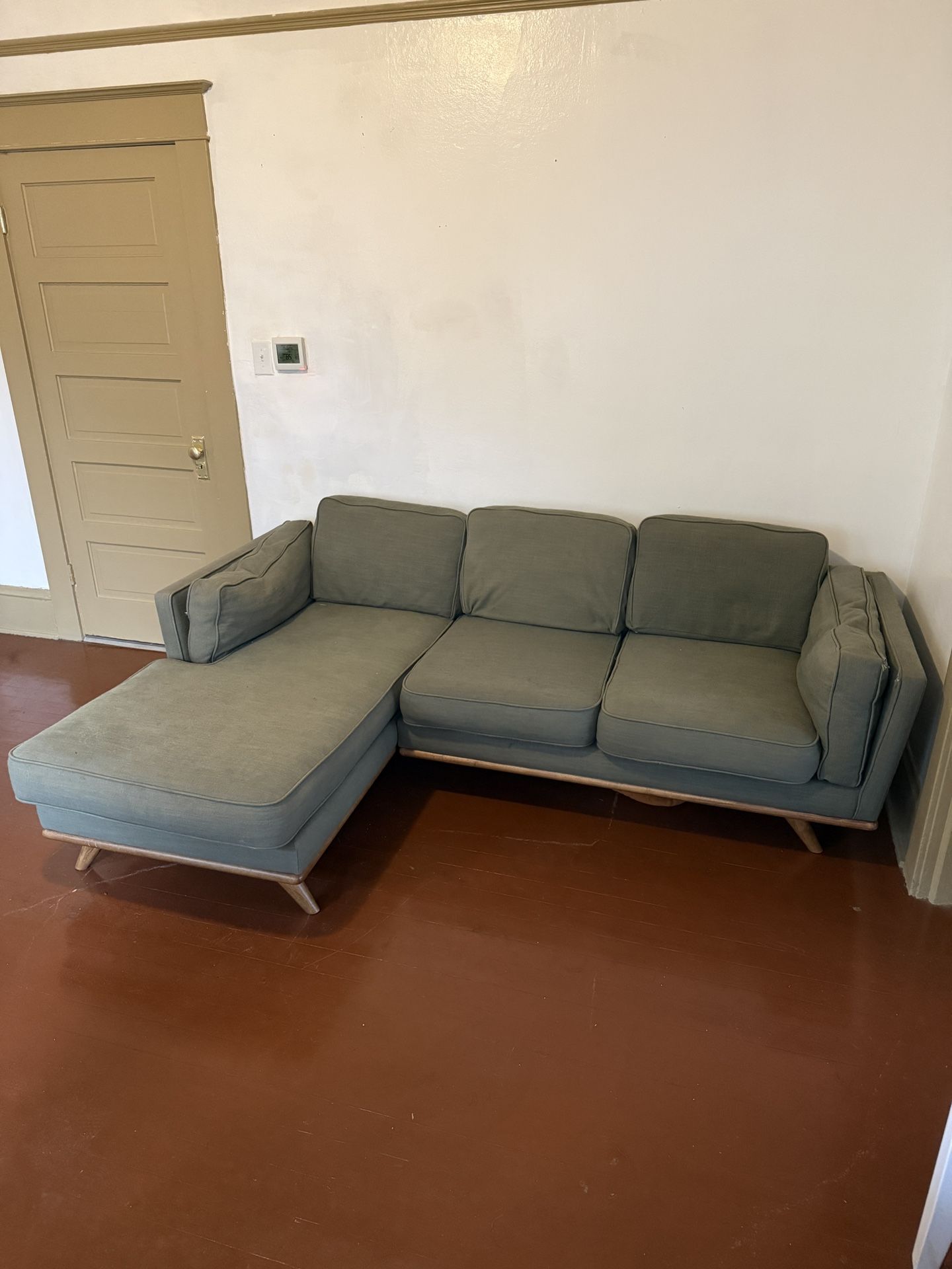 Article Timber 93” Mid Century Modern Sectional