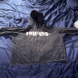Vlone hoodie, size small, color - black white and red