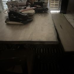 DINING ROOM TABLE WITH BENCH & 4 chairs