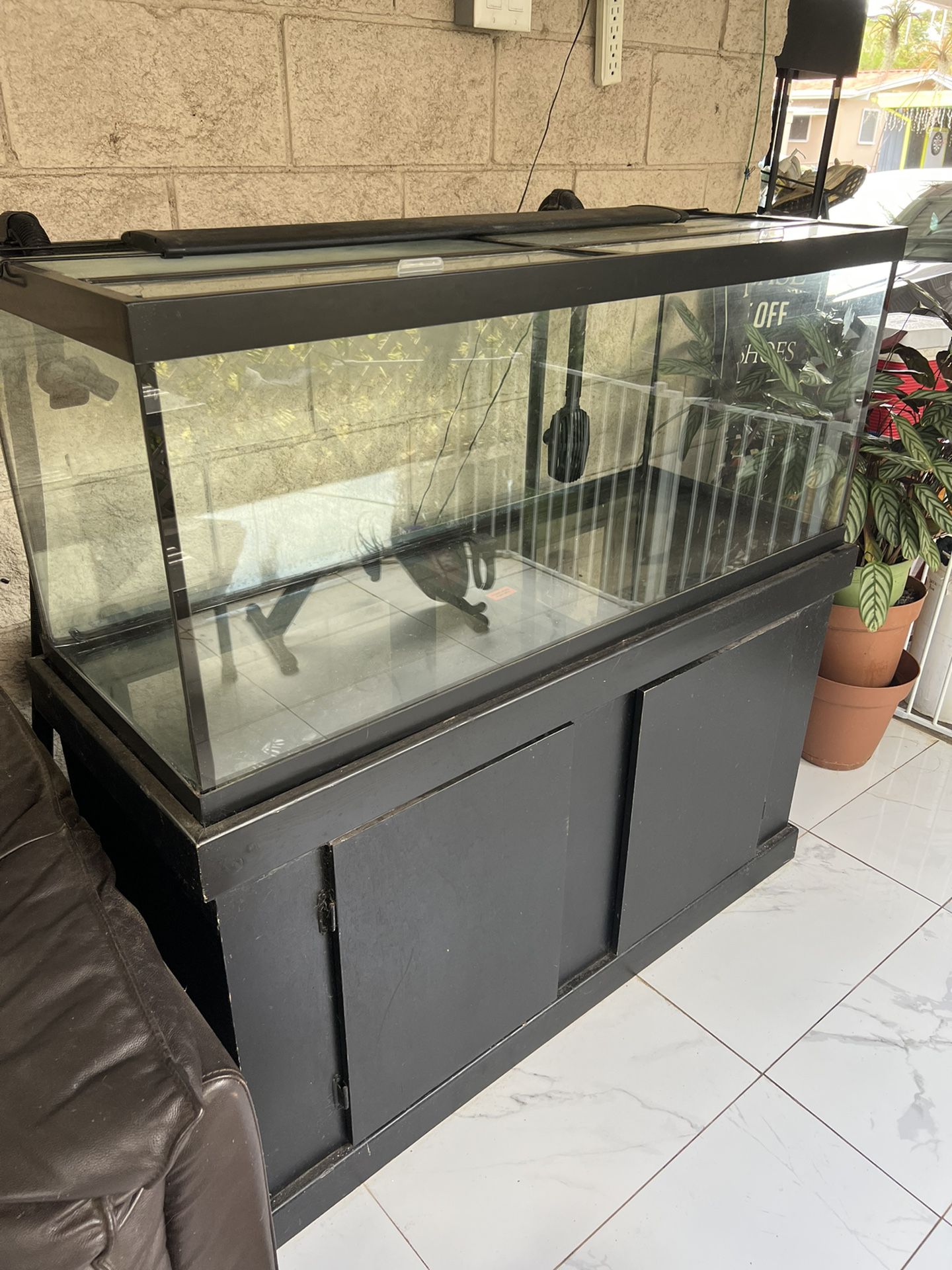 75 gal with stand And LED Lights