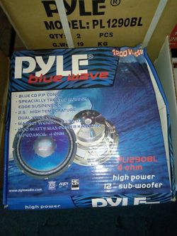 New Pyle car audio 12 inch woofer blue color