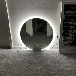 Oval bathroom Backlit Mirror With Defrost