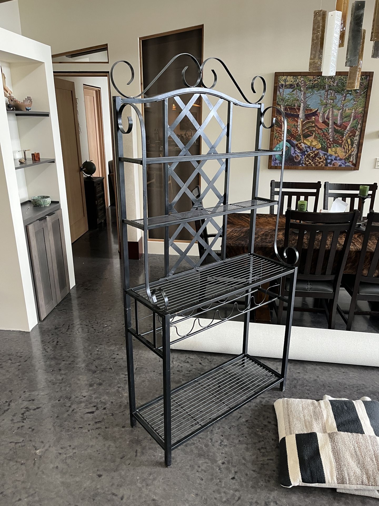 Kitchen Shelf With Wine Rack