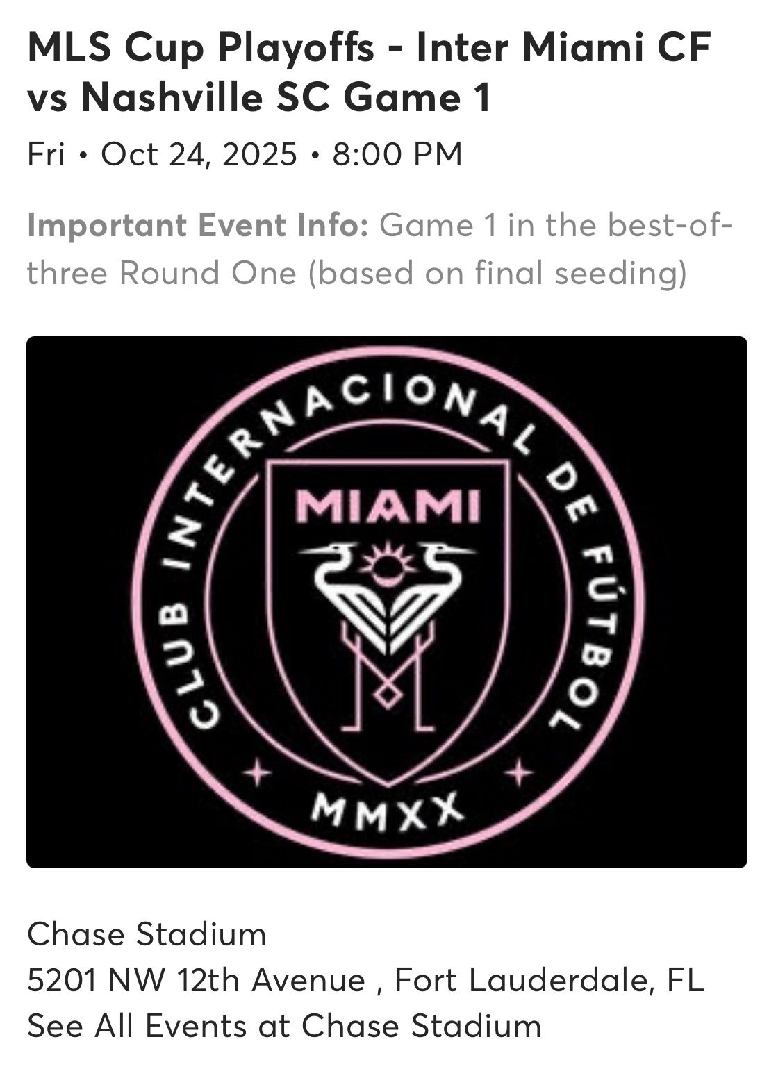 Inter Miami Vs Nashville Playoffs