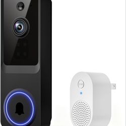 Smart Wireless Video Doorbell Camera with AI Motion Detection, Night Vision, Two-Way Talk, Cloud Storage, Indoor/Outdoor Surveillance, Battery Powered