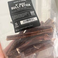 Dog Beef Bully Stick 6”