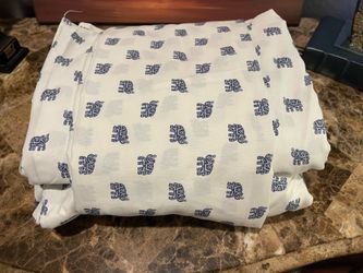 Cynthia Rowley Queen Sheet Set with Blue Elephant Print