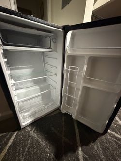 Almost new Black Mini Fridge with Freezer Compartment
