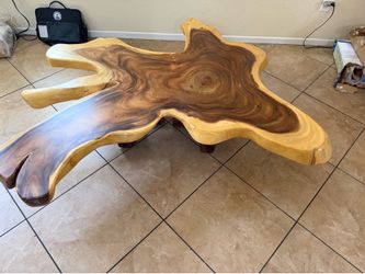 🔥 One-of-a-Kind Monkeypod Wood Coffee Table – Live Edge – Solid Wood 🔥