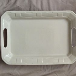Longaberger Pottery Handled Platter