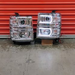 LED Headlights and Projector for 2014-2015 Chevy Silverado 1500