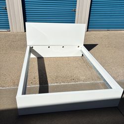 White Malm Bed Frame – Great Condition