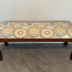Maple Wood Upholstered Bench On Sale For Mother’s Day